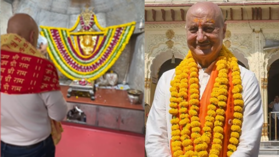 Ahmadabad Anupam Kher pays visit to 300-yr-old Hanuman temple