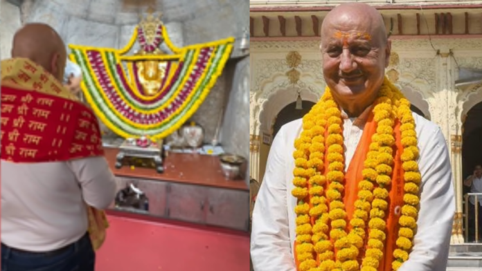 Ahmadabad Anupam Kher pays visit to 300-yr-old Hanuman temple