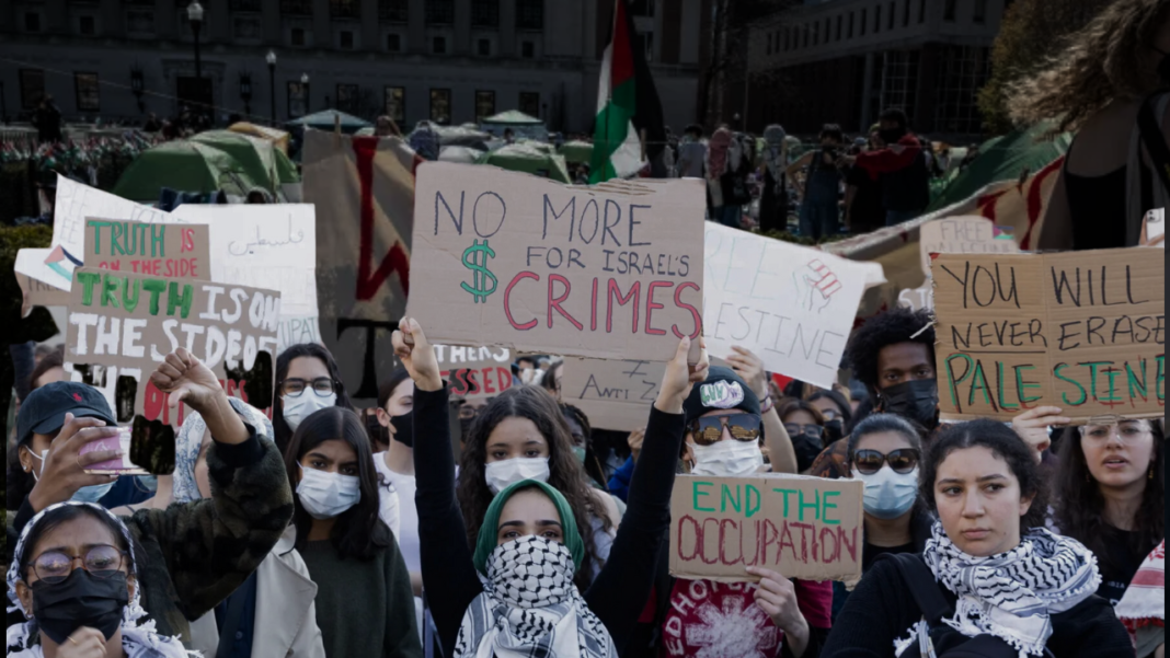 Usa student march on palestine