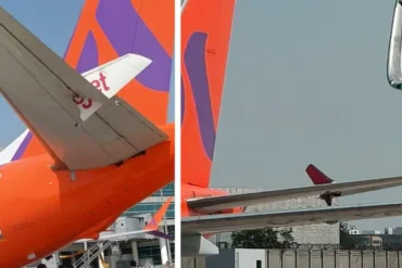 SpiceJet plane hits Akasa aircraft : દિલ્હી એરપોર્ટ પર સ્પાઇસજેટનું વિમાન અકાસા વિમાન સાથે અથડાયું, પાંખને નુકસાન થયું